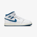 Nike Air Jordan 1 Mid SE (GS) – White / Industrial Blue / Sail