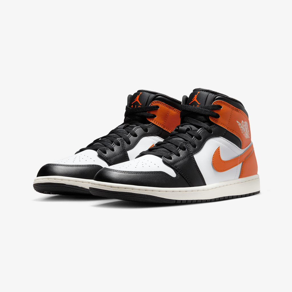 Nike Air Jordan 1 Mid – Black / Starfish / White / Sail