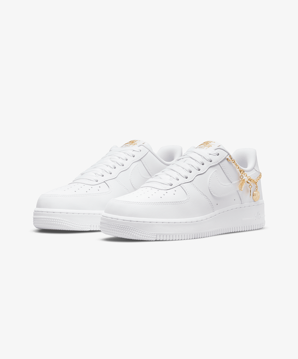 Nike Air Force 1 – White / Metallic Gold / Flt Gold