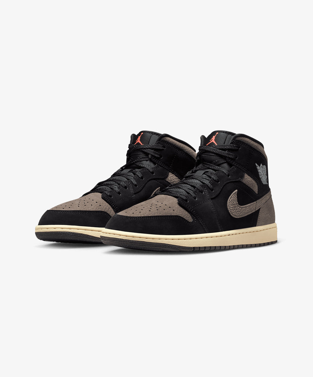 Nike Air Jordan 1 Mid SE – Black / Olive Grey / Lt Wild Mango