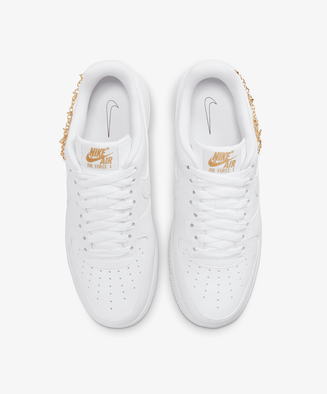 Nike Air Force 1 – White / Metallic Gold / Flt Gold