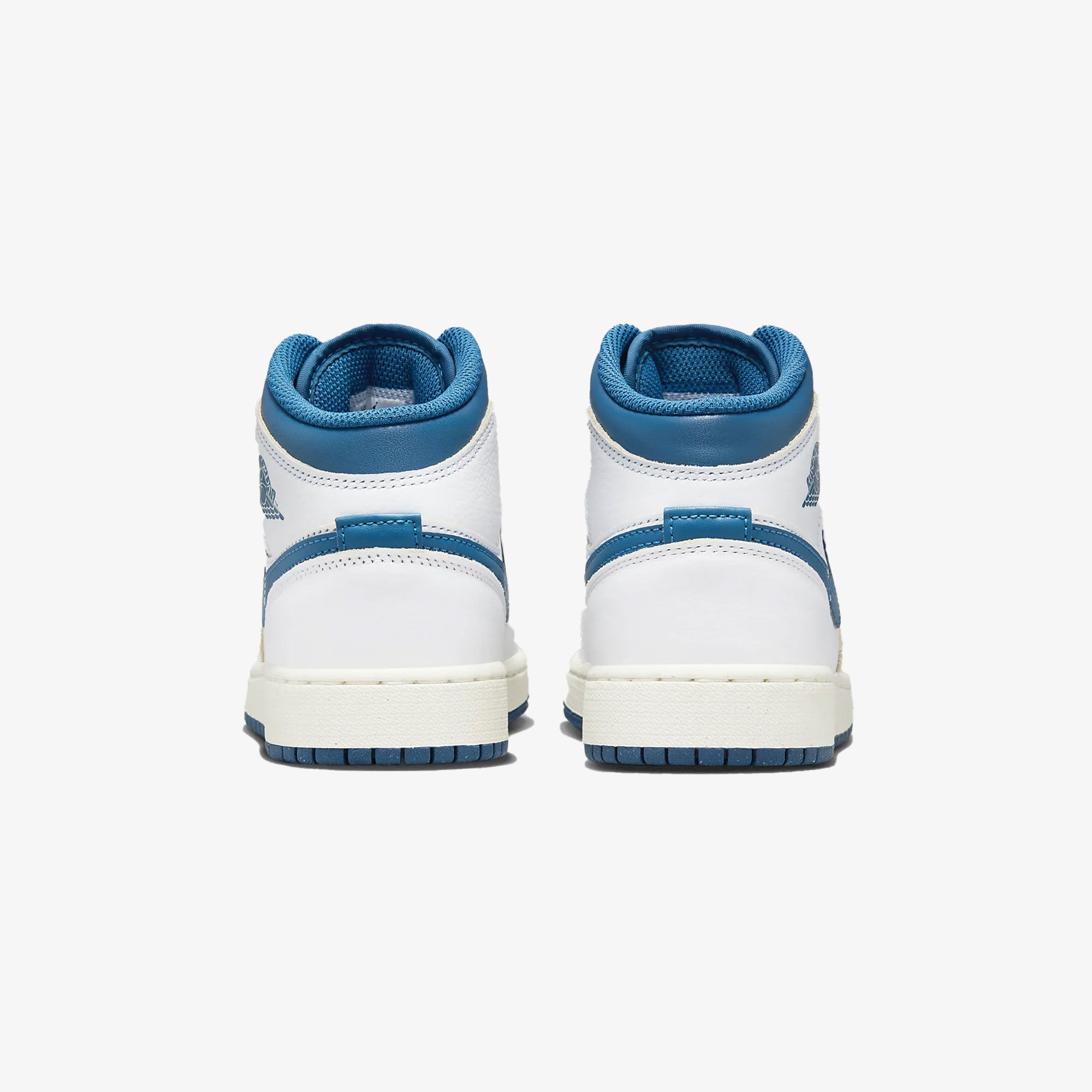 Nike Air Jordan 1 Mid SE (GS) – White / Industrial Blue / Sail