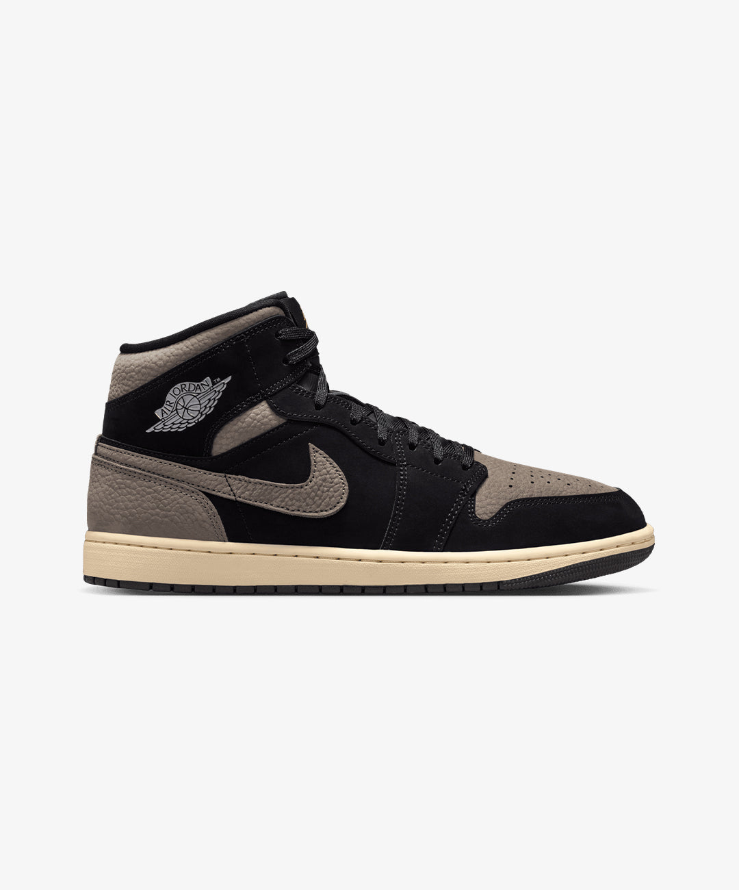 Nike Air Jordan 1 Mid SE – Black / Olive Grey / Lt Wild Mango
