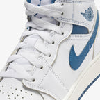 Nike Air Jordan 1 Mid SE (GS) – White / Industrial Blue / Sail