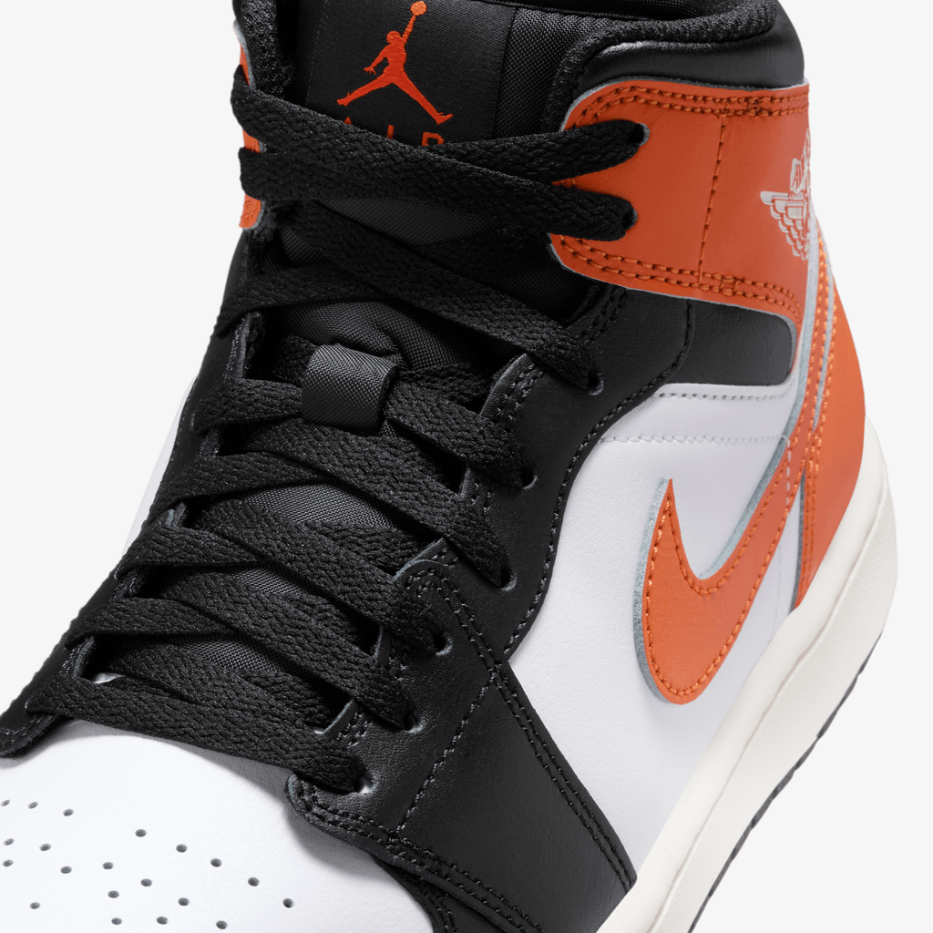 Nike Air Jordan 1 Mid – Black / Starfish / White / Sail