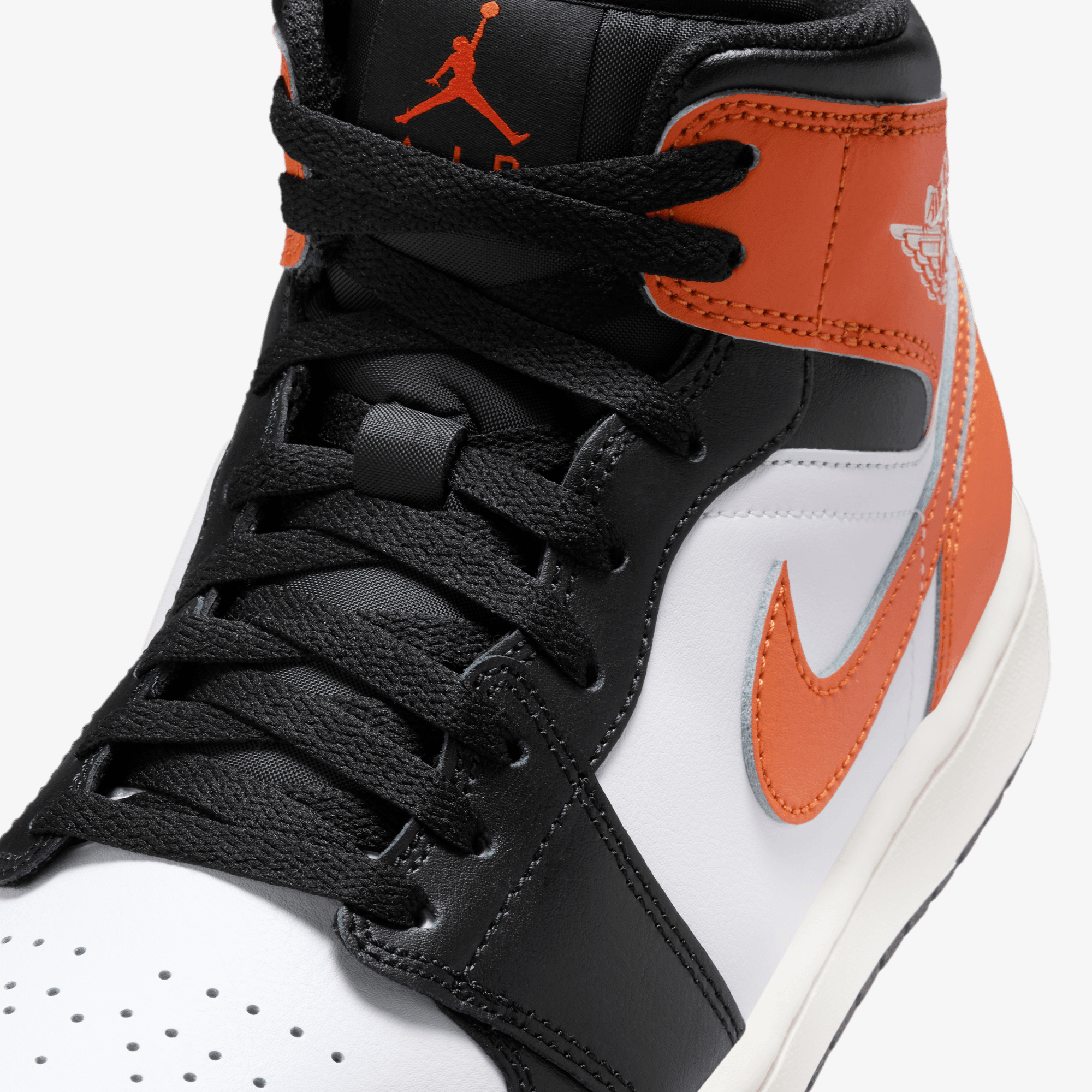 Nike Air Jordan 1 Mid – Black / Starfish / White / Sail