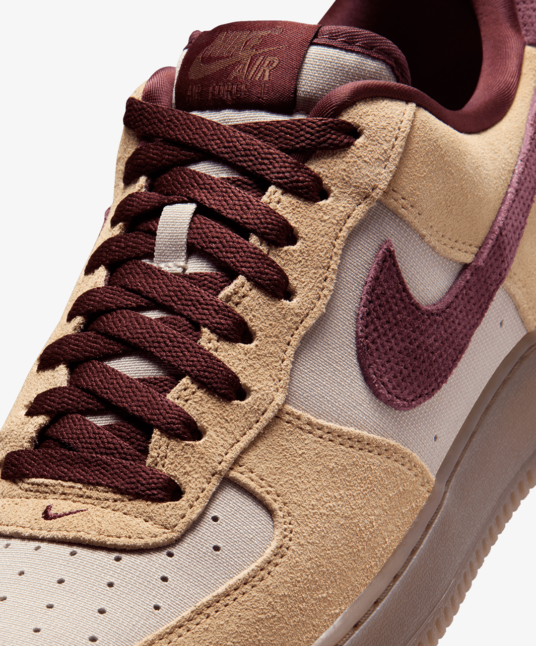Nike Air Force 1 '07 Premium – Linen / Burgundy Crush / Moon Particle