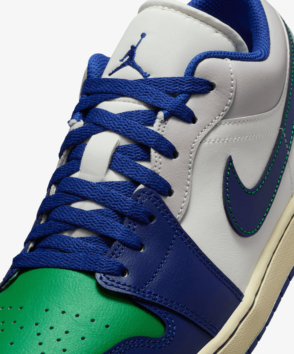 Nike Air Jordan 1 Low – Sail / Deep Royal Blue / Stadium Green