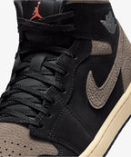 Nike Air Jordan 1 Mid SE – Black / Olive Grey / Lt Wild Mango
