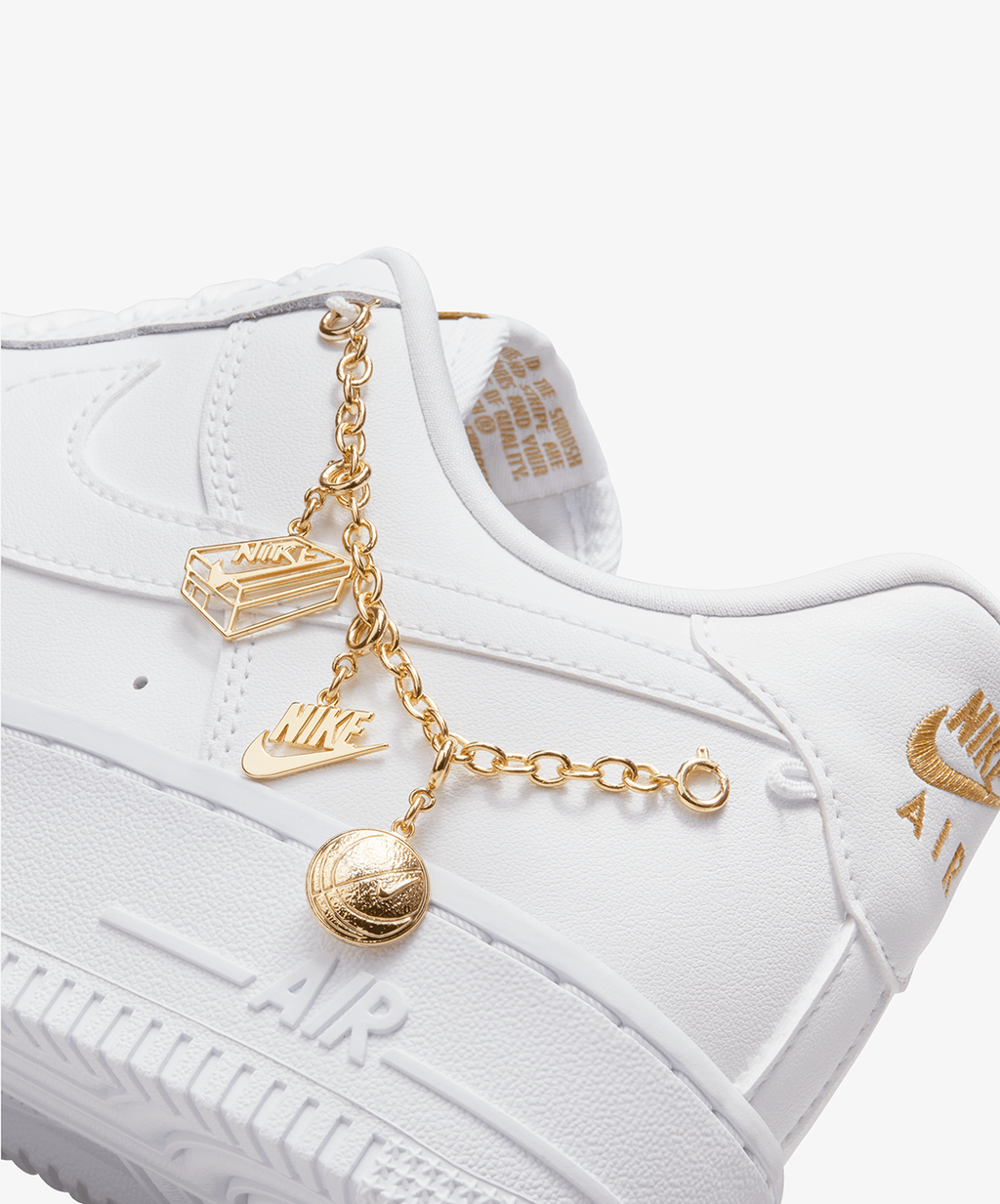Nike Air Force 1 – White / Metallic Gold / Flt Gold