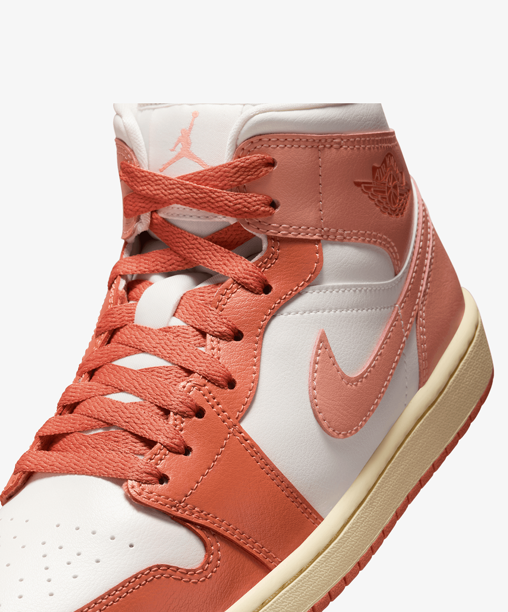 Nike Air Jordan 1 Mid – Sail / Lt Madder Root / Madder Root / Muslin