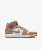 Nike Air Jordan 1 Mid – Hemp / Fire Red / White / College Grey