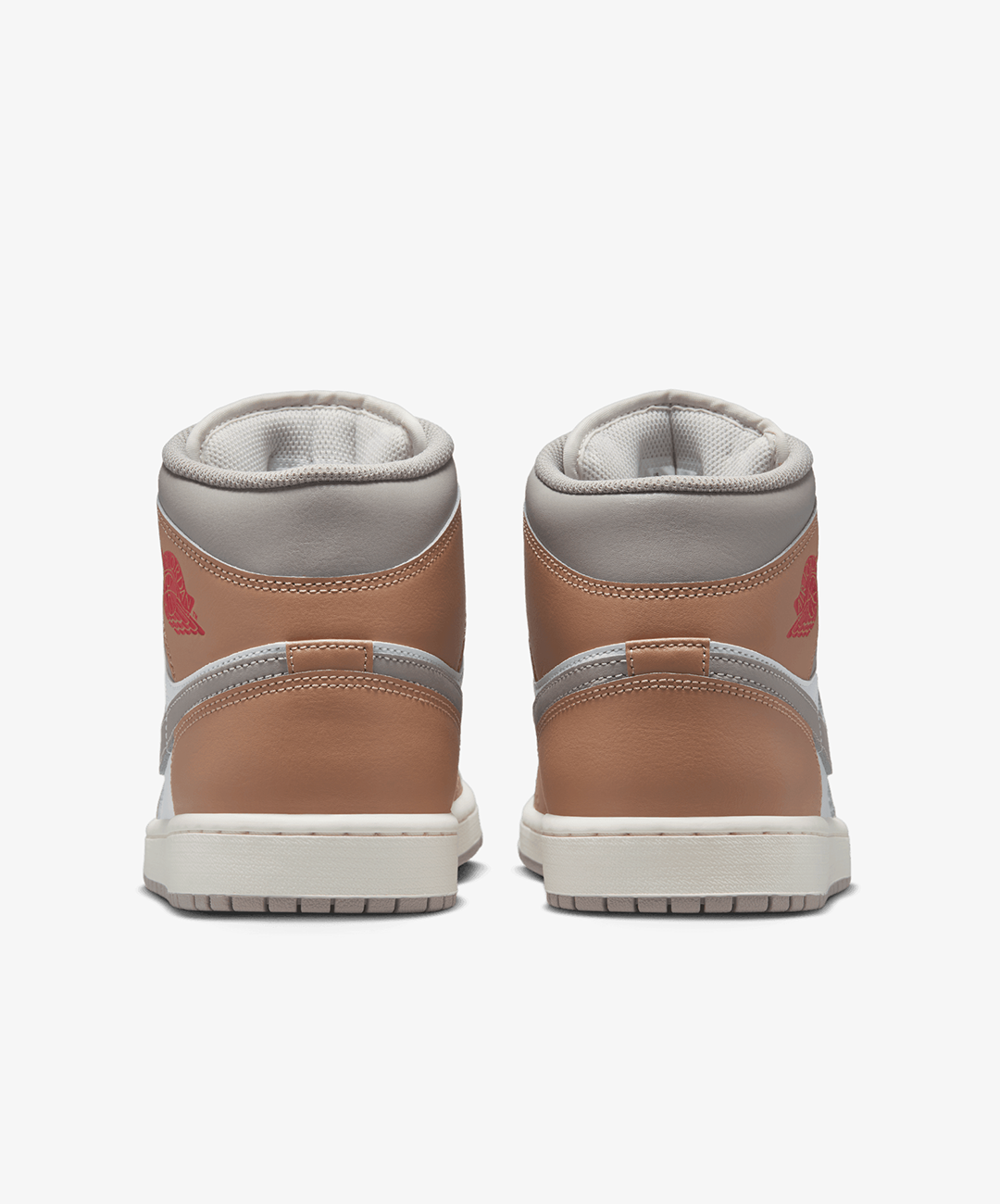 Nike Air Jordan 1 Mid – Hemp / Fire Red / White / College Grey