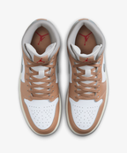 Nike Air Jordan 1 Mid – Hemp / Fire Red / White / College Grey