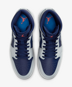 Nike Air Jordan 1 Mid – Blue Void / Pure Platinum / Summit White