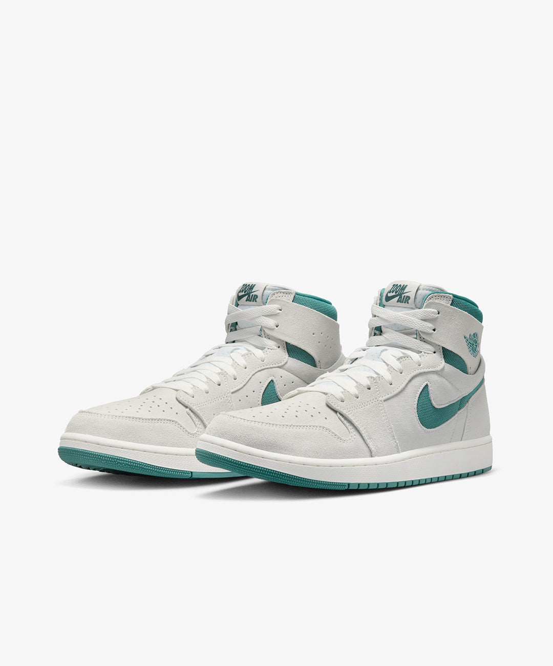 Nike Air Jordan 1 Zoom CMFT 2 – Summit White / Bicoastal / Oxidized Green