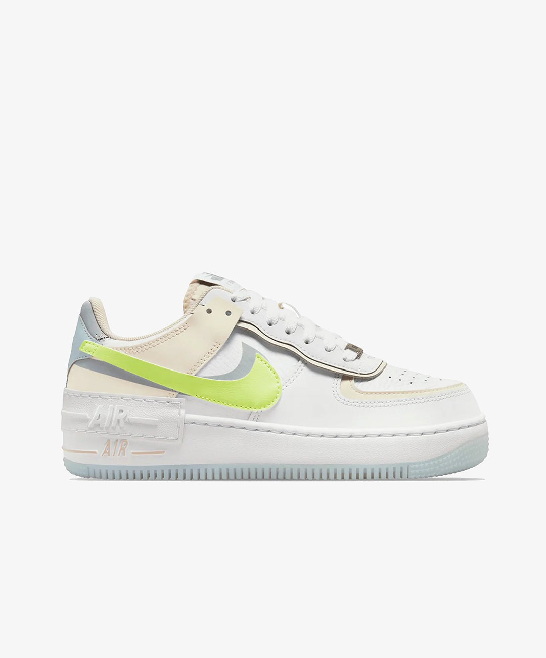 Nike Air Force 1 Shadow – White / Lt Lemon Twist / Wolf Grey
