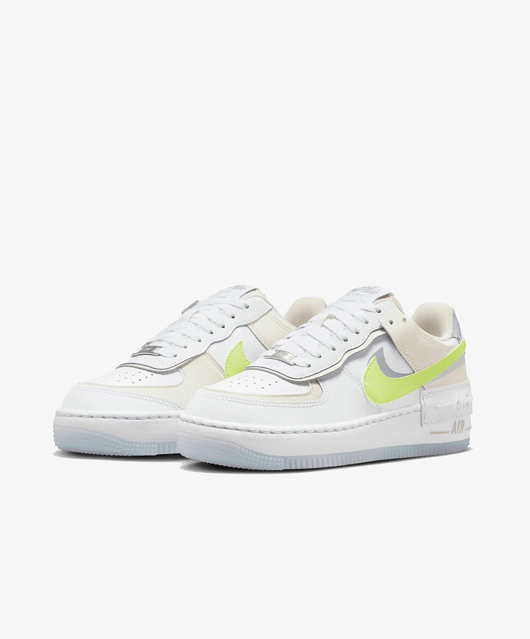 Nike Air Force 1 Shadow – White / Lt Lemon Twist / Wolf Grey
