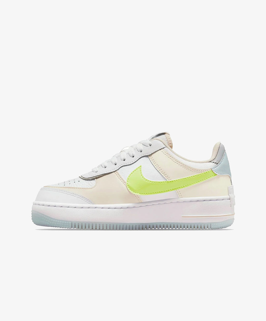 Nike Air Force 1 Shadow – White / Lt Lemon Twist / Wolf Grey