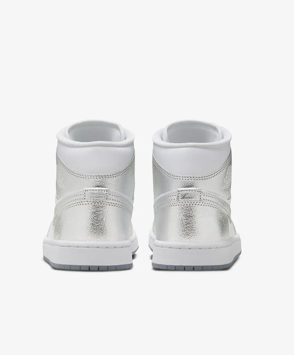 Nike Air Jordan 1 Mid SE – White / Metallic Silver / Wolf Grey