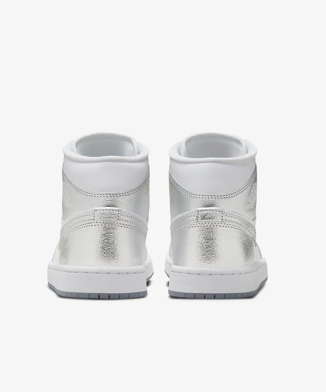 Nike Air Jordan 1 Mid SE – White / Metallic Silver / Wolf Grey