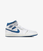 Nike Air Jordan 1 Mid SE – White / Industrial Blue / Sail