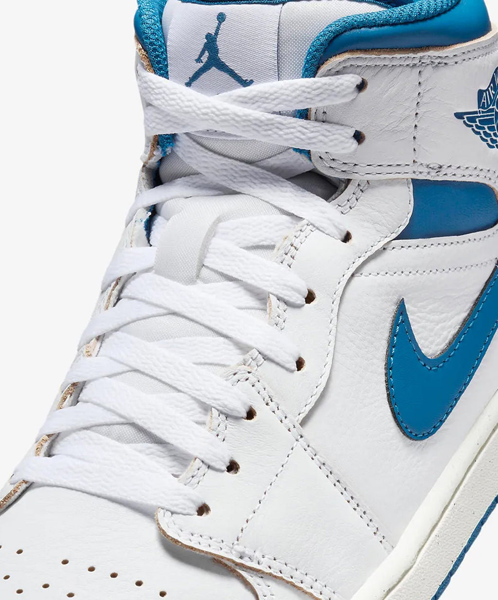 Nike Air Jordan 1 Mid SE – White / Industrial Blue / Sail