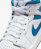 Nike Air Jordan 1 Mid SE – White / Industrial Blue / Sail