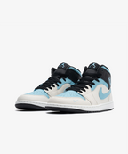 Nike Air Jordan 1 Mid – Summit White / Blue Chill / Black